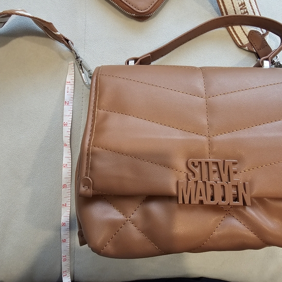 Steve Madden Brown Quilted Women's Bag - Picture 8 of 9